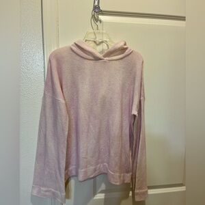 360 Cashmere Women’s Tie Dye Pink Cashmere Cropped Hoodie Bell Sleeves Size M